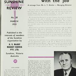 Magazine - Sunshine Review, No 28, Mar 1955