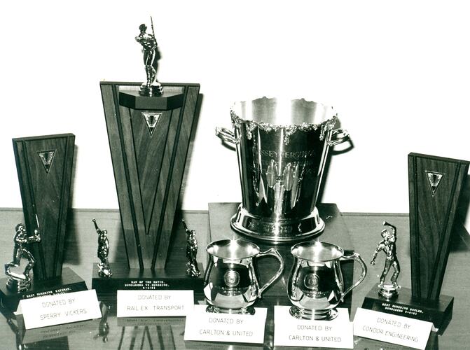Six Massey Ferguson Cricket Trophies