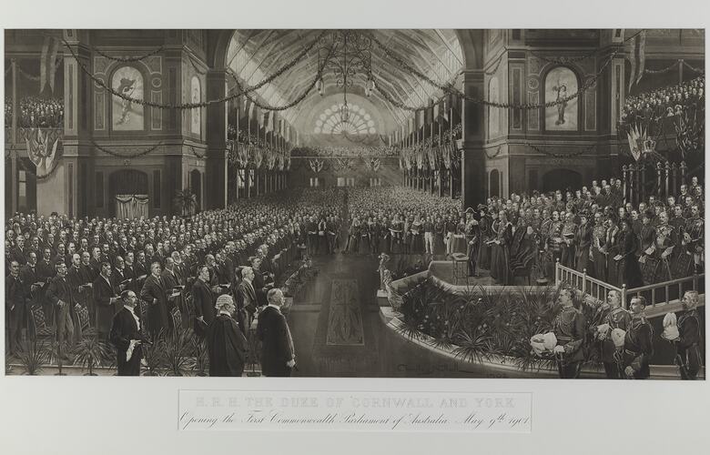 Photogravure - Opening of Parliament, Charles Nuttall, Goupil et Cie, Paris, Framed, 1902