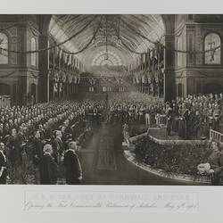 Photogravure - Opening of Parliament, Charles Nuttall, Goupil et Cie, Paris, Framed, 1902