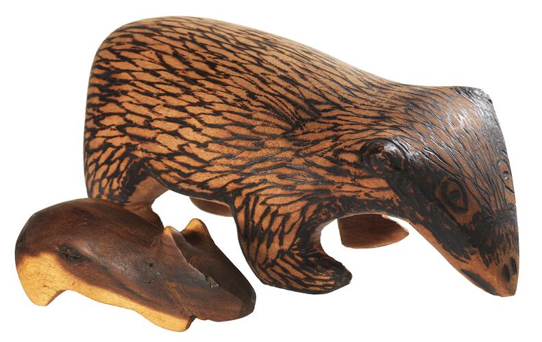 Wombat carvings