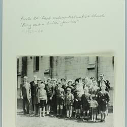 Photograph -  Group Portrait of Migrant Families, East Malvern Methodist Church, East Malvern, Victoria, circa 1963-1964