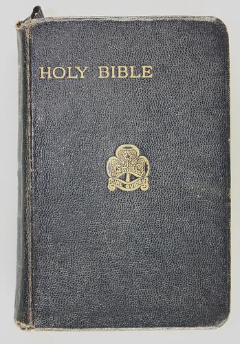 Bible - Oxford University Press with Girl Guide Insignia, circa 1950