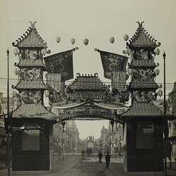 Photograph - Federation Celebrations, 'The Chinese Citizens Arch, Swanston Street', Melbourne, May1901
