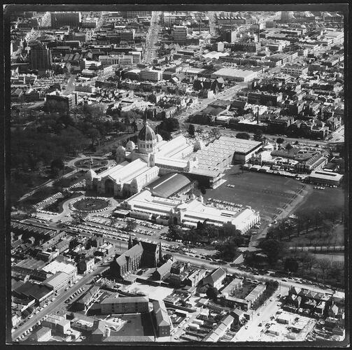 Photograph - Aerial View of the Royal Exhibition Building, Carlton, Victoria, Apr 1962