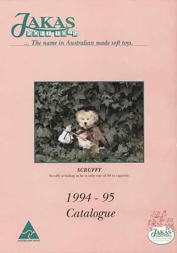Catalogue - Jakas Soft Toys, Melbourne, 1994-1995