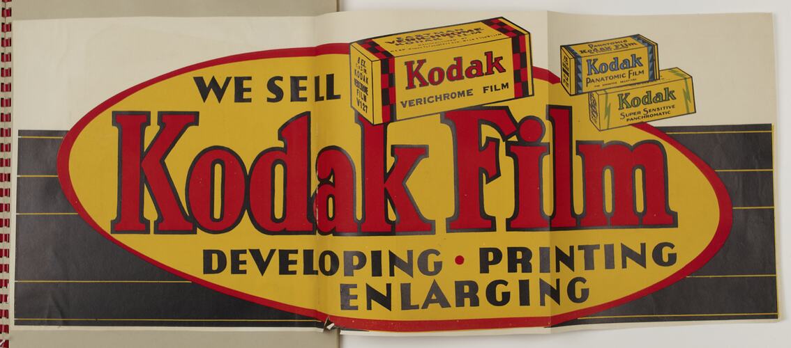 Poster - 'We Sell Kodak Film, Developing, Printing, Enlarging'