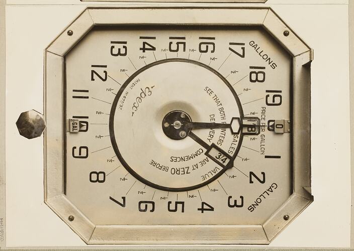 Monochrome photograph computerised pterol pump gauge