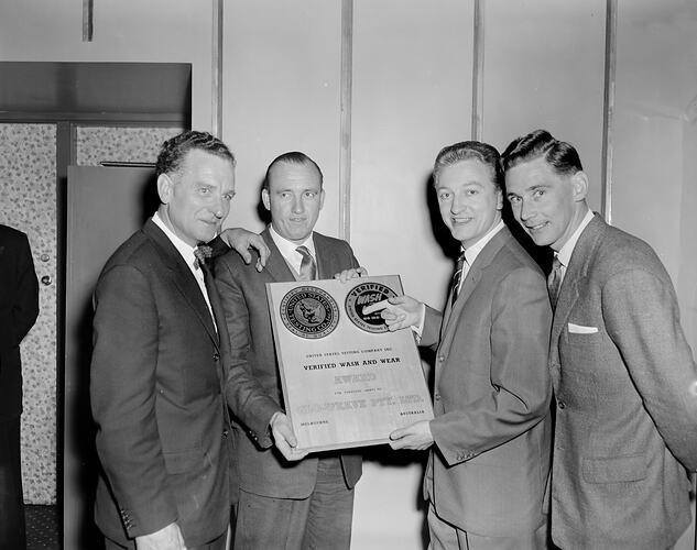 Imperial Chemical Industries, Group Holding Plaque Award, Chervon Hotel, Melbourne, 16 Oct 1959