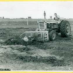 Photograph of harvesting equipment.