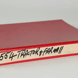 Photograph Album of harvesting equipment.
