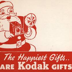 Card - Kodak Australasia Pty Ltd, 'The Happiest Gifts are Kodak Gifts', 1958-1959