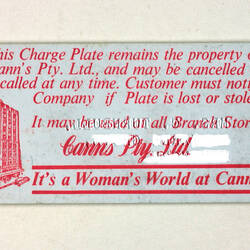 Back of store card with personal address obscured