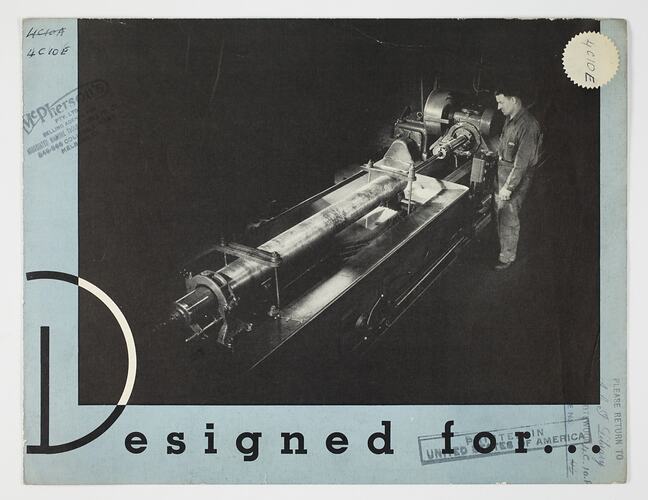Front cover with photo image and printed text.