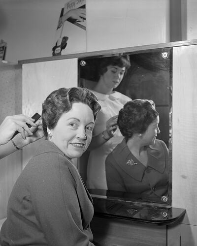 Woman at a Hairdressing Salon, Victoria, 11 Mar 1960
