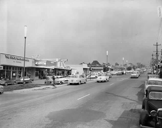 Mobil Corporation, Road & Shops, Rosanna, Victoria, 30 Aug 1963