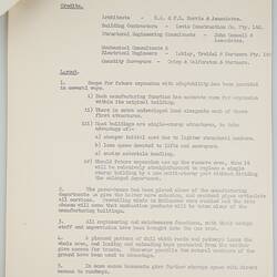 Research Notes - 'Features of the Coburg Development'. Kodak (Australasia) Pty Ltd, History of Kodak (Australasia) Pty Ltd, Coburg, circa 1960s. Page 2/5