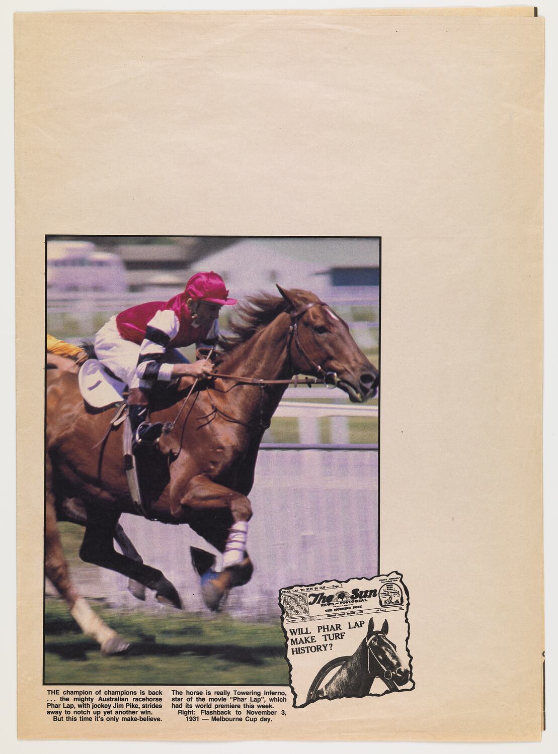 Newspaper Supplement - Phar Lap Motion Picture, 1983