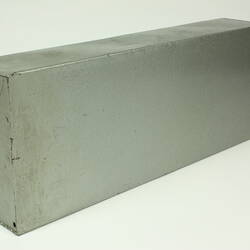 Side of rectangular metal box.
