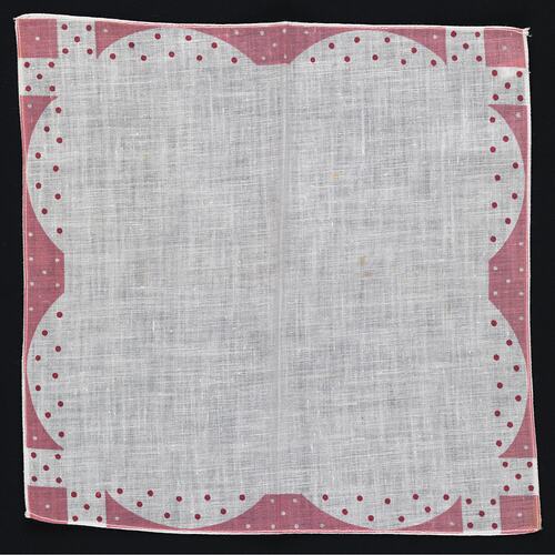 Pink and White Cotton handkerchief.