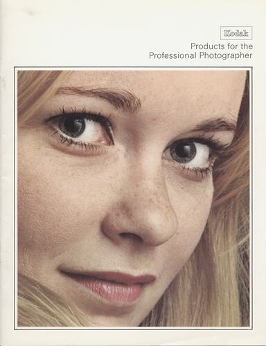 Cover page with photograph of woman's face.