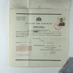 Certificate - Diploma  B, Merchant Marine Engineer, The Hague, Netherlands, 10 Oct 1947