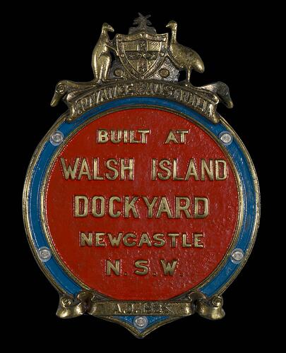 Locomotive Builders Plate - Walsh Island Dockyard, Newcastle, 1925