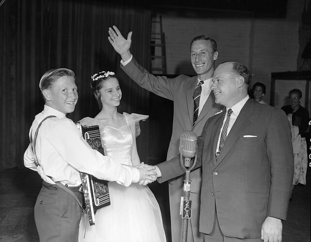 Swallow & Ariell Ltd, Group Portrait of Performers, Canberra, Australian Capital Territory, Nov 1958