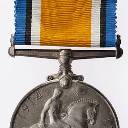 Medal - British War Medal, Great Britain, Acting Sergeant William Marcus Osborne, 1914-1920 - Reverse