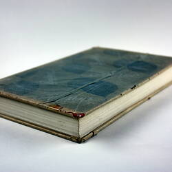 Side view of closed book.