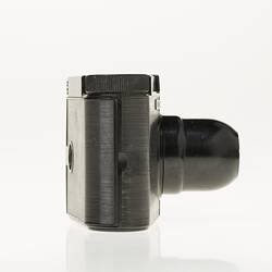 Black rectangular Bakelite camera. Right Profile.