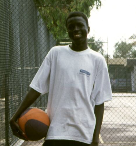 Sudanese Teenager Playing Basketball, Footscray City College, 2001