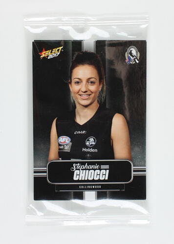 Swap card with portrait photograph of female footballer.