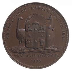 Medal - Cessation of Transportation to Tasmania, Tasmania, Australia, 1853