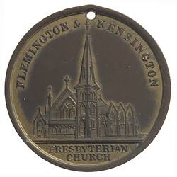 Medal - Flemington & Kensington Presbyterian Church Foundation Stone, Victoria, Australia, 1888