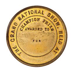 Medal - Department of Agriculture, Grand National Prize, c. 1910