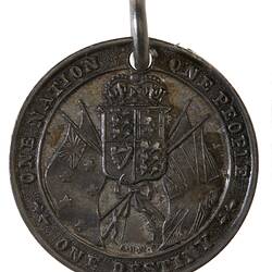 Medal - Federation of Australia, Commonwealth Celebrations, Silver Commemorative, Victoria, Australia, 1901