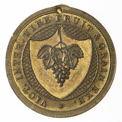 Medal - Victorian Intercolonial Exhibition of Wine, Grain, Fruit etc., Commemorative, 1884 AD