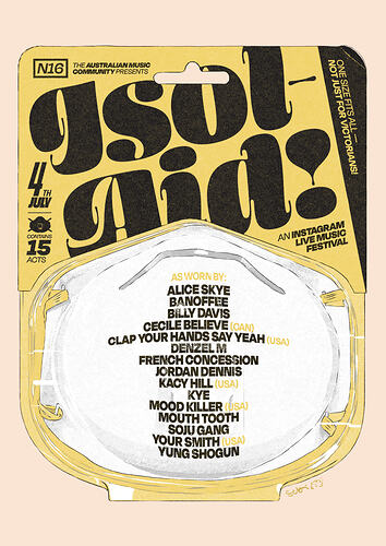 Isol-Aid Online Music Festival, Edition 16, Designed by Sebastian White, 4-5 July 2020