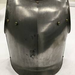 Front of metal breastplate.