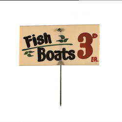 Retail Sign - Fish Boats, Old Lolly Shop, Carlton North, circa 1955-1966