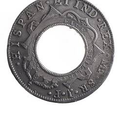 Five shillings or 'holey dollar' (1813), Australia, Diam. 3.9 cm