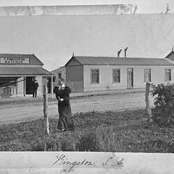 Photograph - 'Kingston, SA', Street Scene with T. Pinkerton, Butcher's Shop, by A.J. Campbell, Kingston, South Australia, 1895