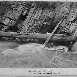 Photograph - 'The Yarra Tunnel, near McMahon's Creek', by A.J. Campbell, Upper Yarra, Victoria, 1895-1896
