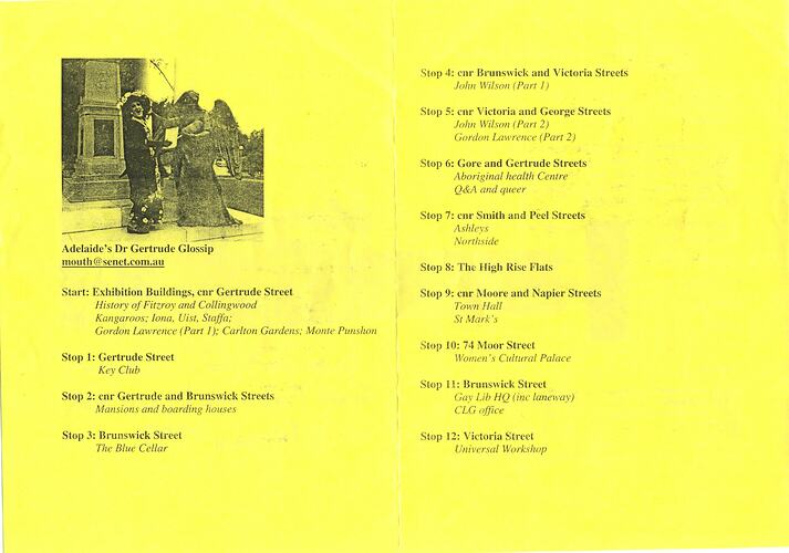 Bright yellow Leaflet with image.
