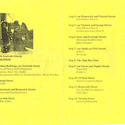 Leaflet - 'The Australian Lesbian & Gay Archives', Queer Melbourne History Walk, February 2003
