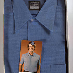 Shirt - Gloweave, Crimplene, Sky Blue, Boxed, circa 1970s