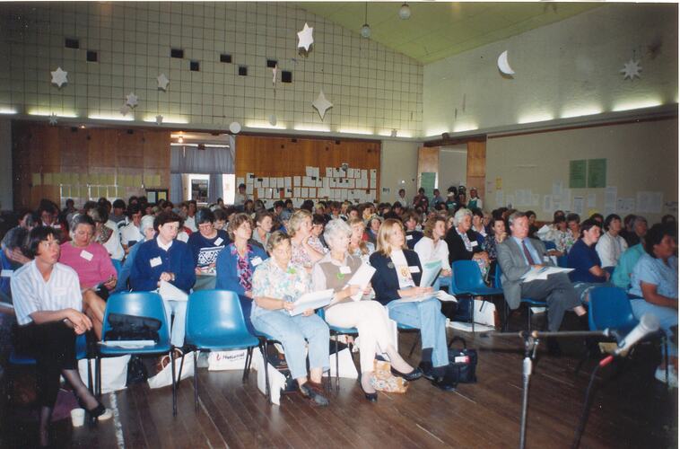 Audience at the 1993 Women on Farms Gathering in Tallangatta