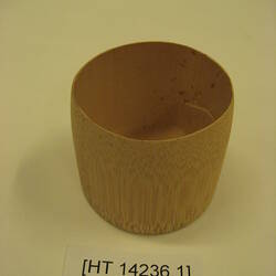 Wooden cup.