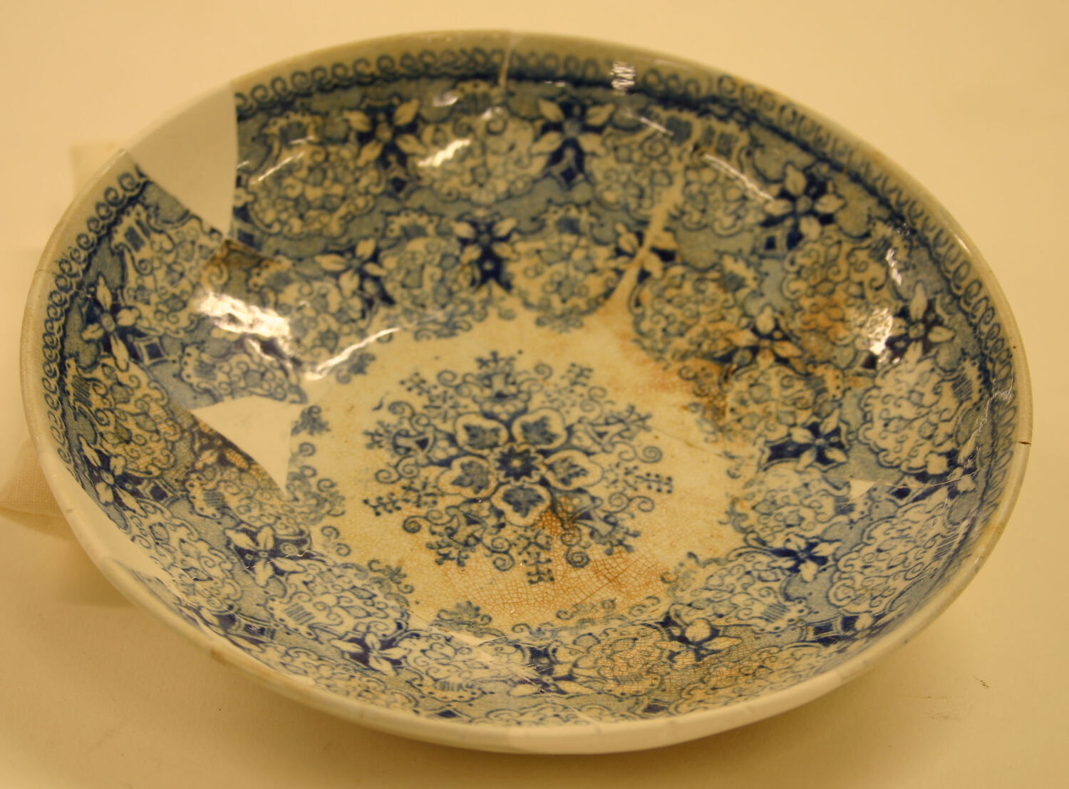 Tea Saucer Whiteware, Blue, Transferprinted, Floral Pattern, after